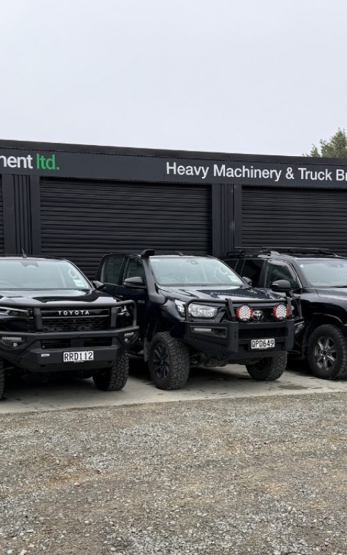 Independent Equipment fleet of heavy machinery and company vehicles in New Zealand